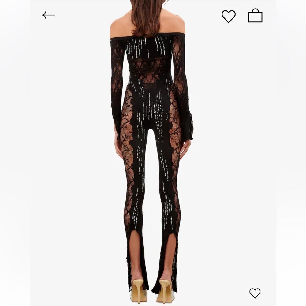 Poster Girl Adella Jumpsuit Shapewear Off The Shoulder black stretch Revolve O/S - Picture 5 of 16